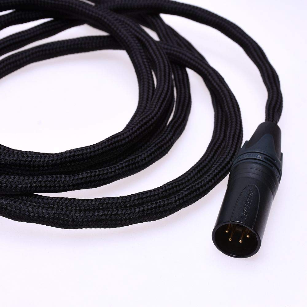 GAGACOCC Black Bushing 16 Cores 5N Pcocc HiFi Cable New 2x3.5mm for Hifiman Arya HE1000se HE5se HE6se HE4xx Headphone Upgrade Cable Extension Cord