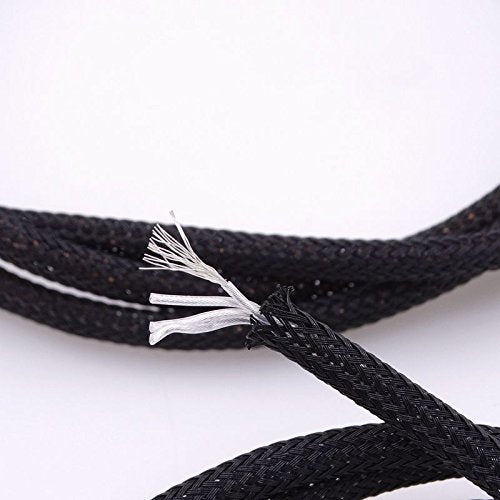 GAGACOCC 1meter Black Nylon Sleeve 4 cores Silver Plated Wires 3.5mm Male to 4-pin XLR Male Balanced Audio Cable Headphone Extension Cable