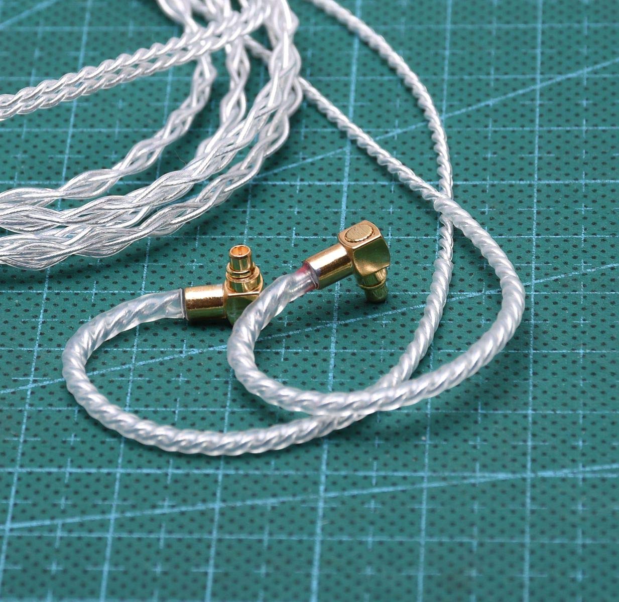 GAGACOCC 4ft Hanging Ear Silver Plated Headphone Upgrade Cable for Etymotic ER4P ER4B ER4S ER4SR ER4XR ER4PT HiFi Cable (MMCX Plug)