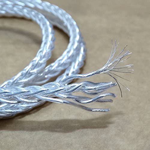 DIY 8 Cores Silver Plated 4-pin XLR Balanced Male to 1/4 6.35mm Female Headphone Cable TRS Audio Adapter