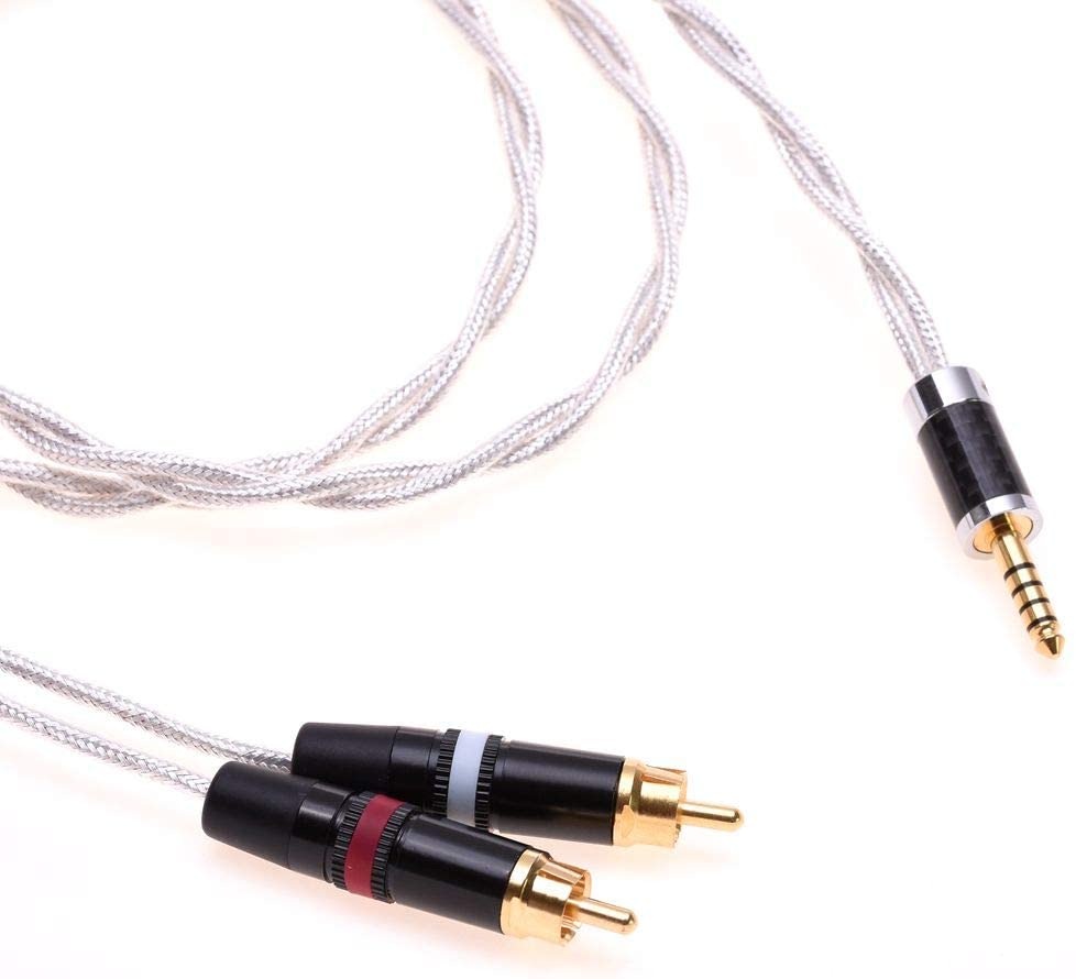 GAGACOCC RCA Cable 4.4MM Male to RCA Male Balanced Audio Adapter Upgrade Cable Extension Cord for iFi Hip Sony NW-WM1Z 1A MDR-Z1R TA-ZH1ES PHA-2A