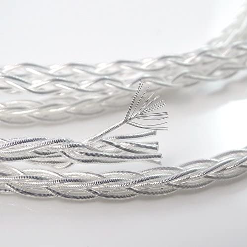 GAGACOCC DIY 2m (15feet) 4 Pin XLR Male to Female Balanced Audio 8 cores 5N PCOCC Silver Plated Upgrade Cable Audio Connection Headphone Extension Cable