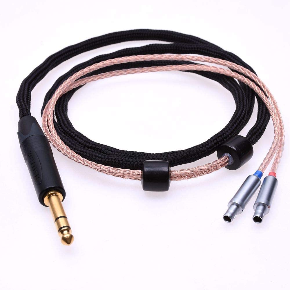 GAGACOCC Black 16 Cores 5N Pcocc Compatible with for SENNHEISER HD800 HD800S Headphone Upgrade Cable Extension Cord