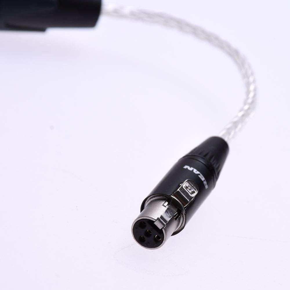 GAGACOCC 2.5mm TRRS Male to Mini 4Pin XLR Male Balanced Silver Plated Cable Adapter for RHA Balanced Adapter