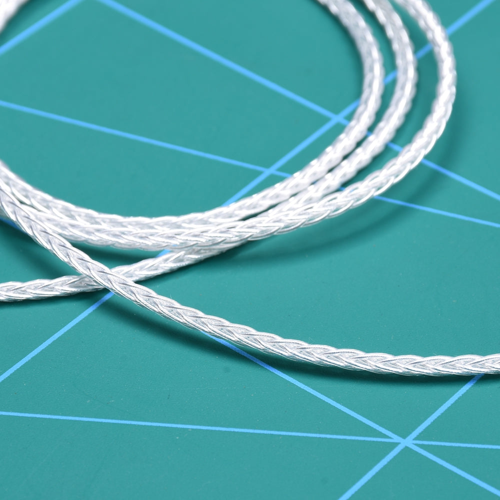 8 Cores Clear Silver Plated Cable 4.4mm Male to 4.4mm Female Balanced Audio Adapter Extension Cable Compatible for Sony NW-WM1Z 1A MDR-Z1R TA-ZH1ES PHA-2