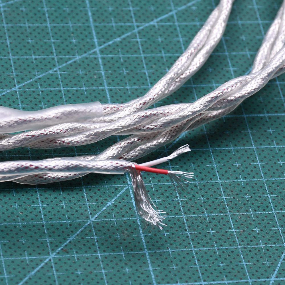 GAGACOCC XLR Cable 20CM Clear Silver Plated Shield 2X 3 Pin XLR Male to 4 Pin XLR Male Audio Cable 4 Pin Balanced Cable