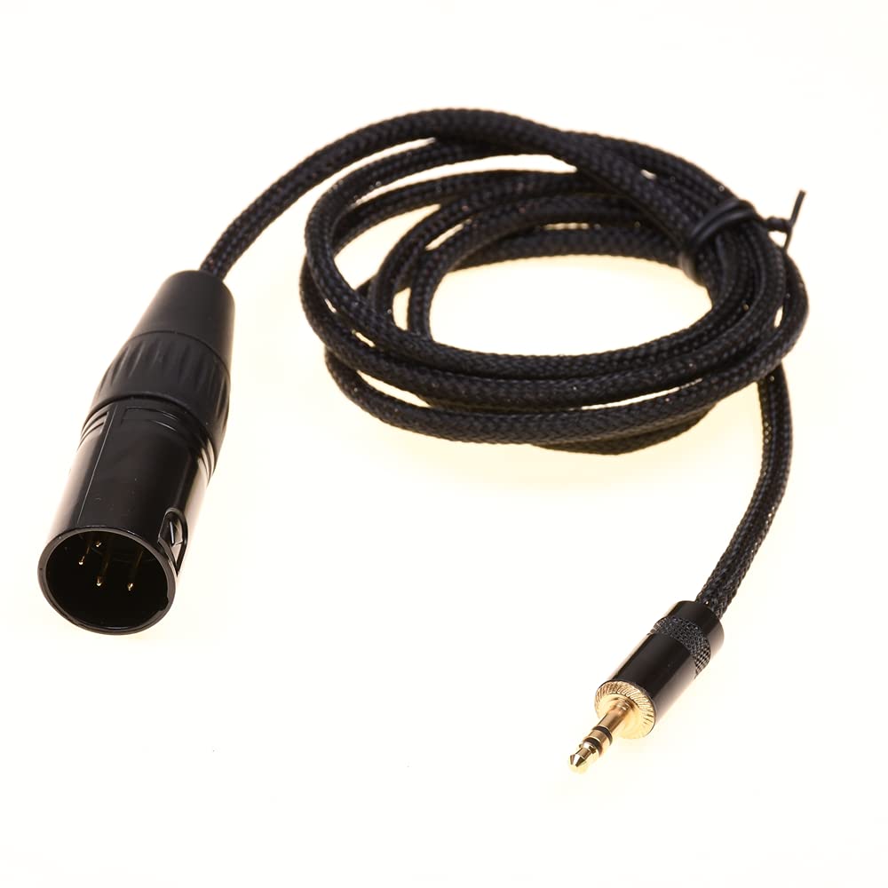 GAGACOCC 1m Black 5N OCC Cooper Cable 1/8 3.5mm Male to 4 pin XLR Male 4 pin XLR Balanced Cable Audio Adapter Extension Cable