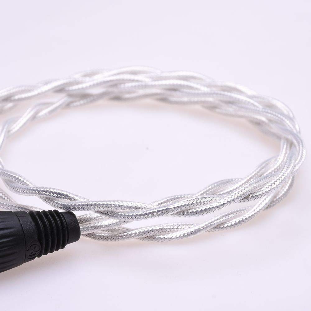 GAGACOCC 1/4 6.35mm Male to 4.4mm Female Balanced Cable Crystal Clear Silver Plated Shield Audio Cable for Sony NW-WM1Z 1A MDR-Z1R TA-ZH1ES PHA-2 Audio Adapter