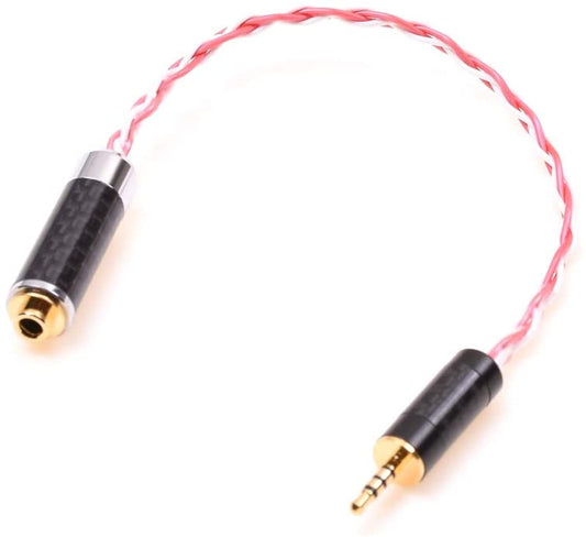 GAGACOCC TRRS 2.5MM Male to 3.5MM Female Trrs Balanced Audio Adapter Hi-end Silver Plated Cable for Astell&Kern AK240 AK380 AK320 DP-X1 FIIO Audio Adapter