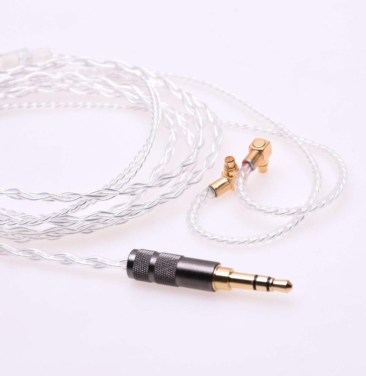 GAGACOCC 4ft Hanging Ear Silver Plated Headphone Upgrade Cable for Etymotic ER4P ER4B ER4S ER4SR ER4XR ER4PT HiFi Cable (MMCX Plug)