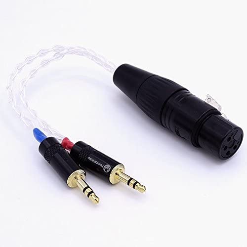 2X 3.5mm Male to 4-pin XLR Female Dual 3.5mm Headphone Cable for Sony PHA-3 Pono Player Headphone Audio Adapter