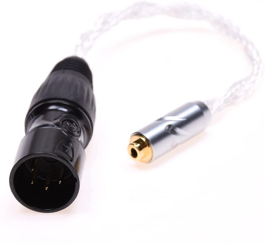 2.5mm Adapter 16 Cores Silver Plated Cable 4-pin XLR Male to 2.5mm Female trrs Balanced Audio Adapter Cable