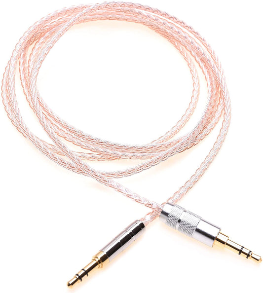 new 1.2m 4ft Compatible with for Oppo pm-3 B&O H6 Litz Braid Hybrid Silver Plated 4n OCC Headphone Upgrade Cable
