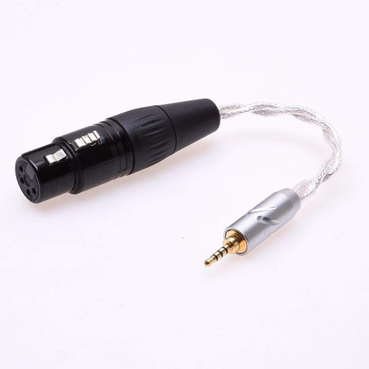 GAGACOCC Crystal Clear Silver Plated Shield 2.5mm TRRS Balanced Male to 4 Pin XLR Female Balanced Audio Adapter Cable for Astell&Kern AK120II AK240 AK380 AK320 onkyo DP-X1 DP-X1A FIIO X5III XDP-300R