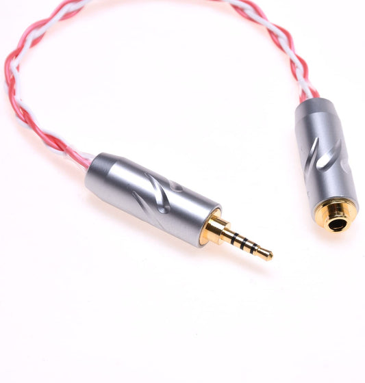 Red/White Cable trrs 2.5mm Male to 3.5mm Female trrs Balanced Audio Adapter Cable Compatible for Astell&Kern AK240 onkyo DP-X1 FIIO HiFiman 2.5mm to 3.5mm trrs Connector