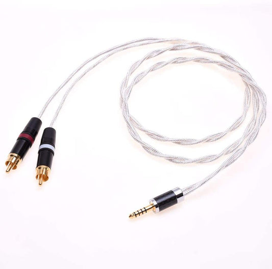 GAGACOCC RCA Cable 4.4MM Male to RCA Male Balanced Audio Adapter Upgrade Cable Extension Cord for iFi Hip Sony NW-WM1Z 1A MDR-Z1R TA-ZH1ES PHA-2A