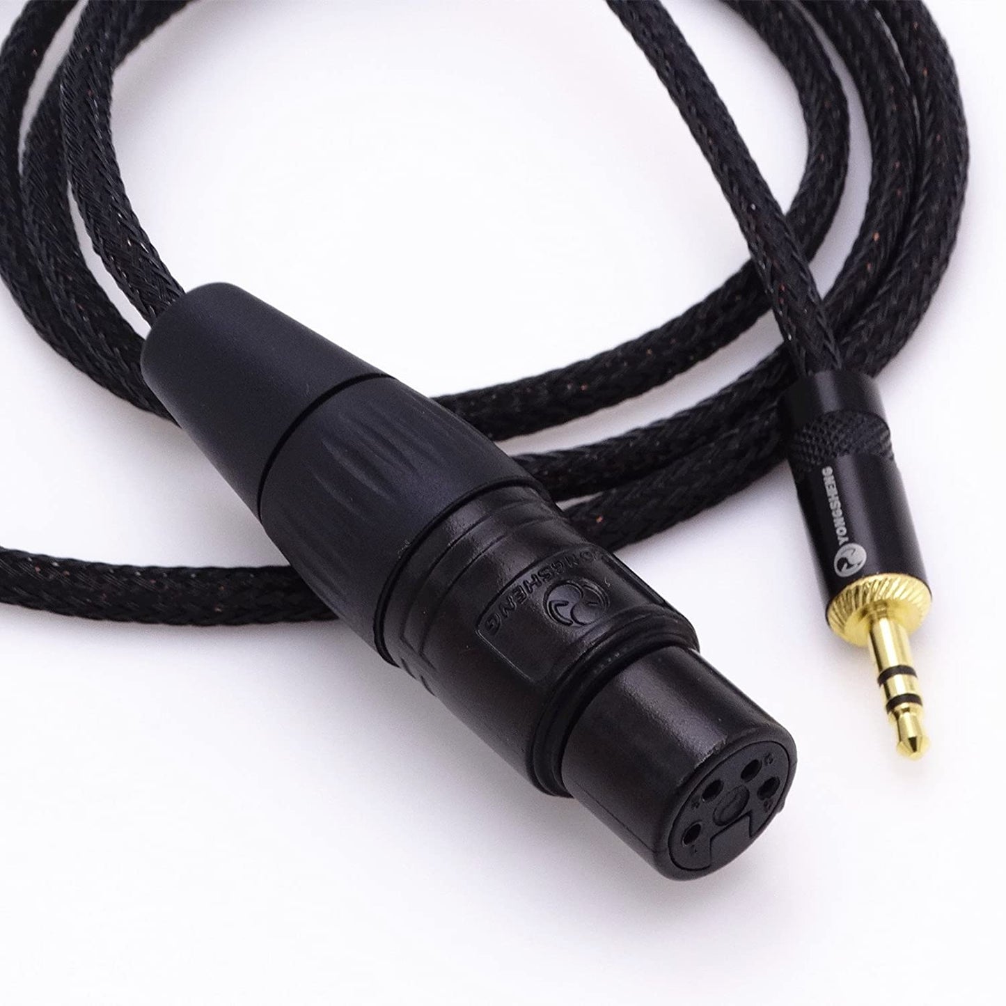 GAGACOCC 1m Black 5N OCC Cooper Cable 1/8 3.5mm Male to 4 pin XLR Female 4 pin XLR Balanced Cable Audio Adapter Audio Cable