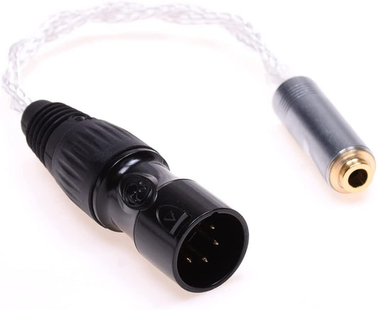 XLR Balanced 16 Cores Silver Plated Cable 4-pin XLR Male to 4.4mm Female Balanced Audio Adapter for Sony NW-WM1Z 1A MDR-Z1R TA-ZH1ES PHA-2