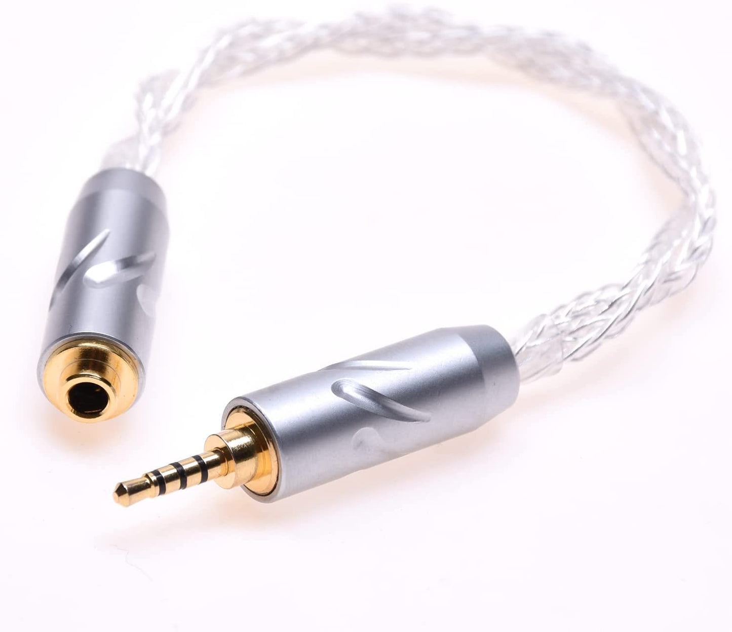 2.5mm Adapter 16 Cores Silver Plated Cable trrs 2.5mm Male to 3.5mm Female trrs Balanced Audio Adapter Cable
