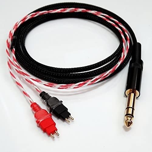 1/4 6.35mm 6ft (1.8m) Hi-end Silver Plated Headphone Upgrade Cable for Sennheiser Hd580 Hd600 Hd650