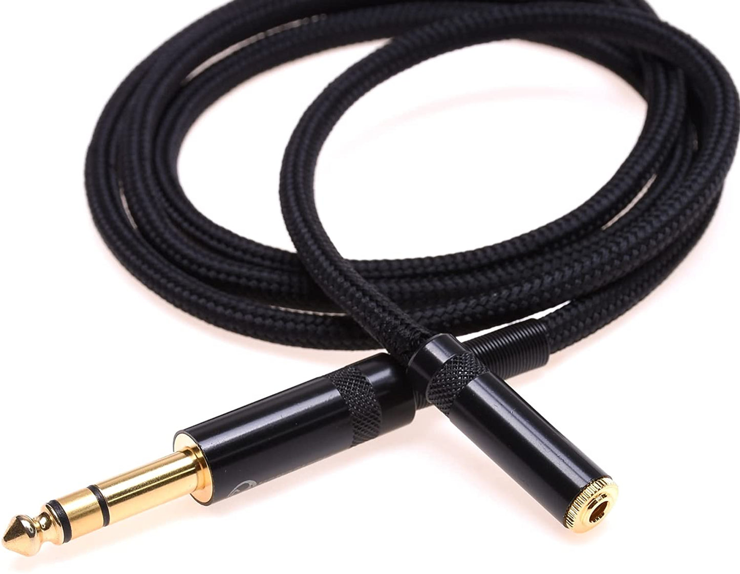 1/4 6.35mm Male to 3.5mm Female Headphone Extension Cable 8Cores Silver Plated HiFi Cable Audio Adapter