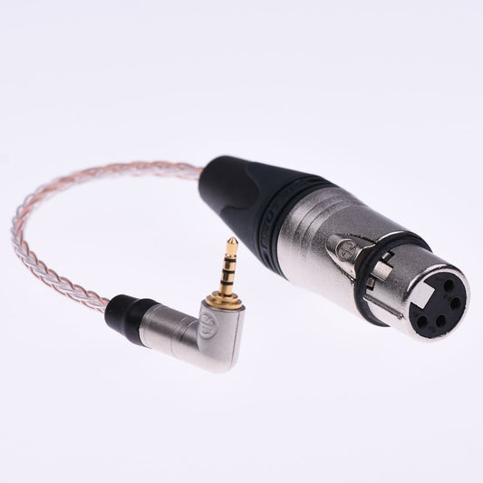 GAGACOCC 2.5MM to XLR Balanced Cable Adapter 10CM L Shape 2.5MM TRRS to 4 Pin XLR Female Balanced Headphone Audio Adapter Cable