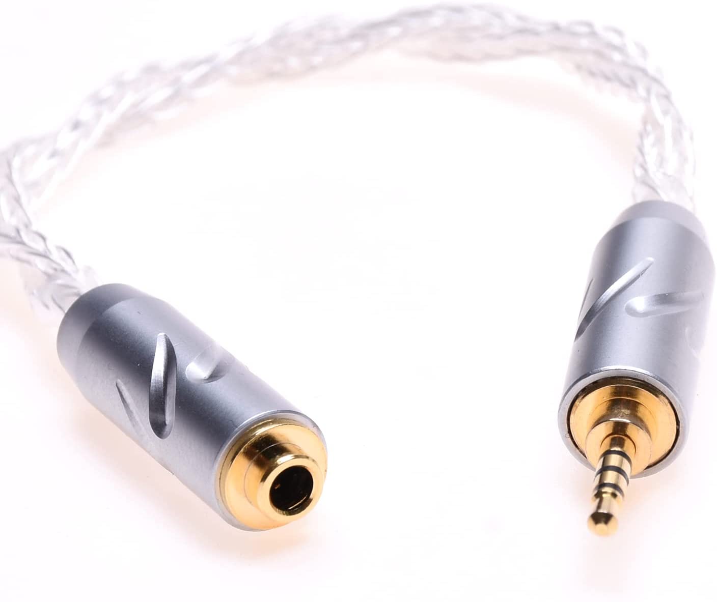 2.5mm Adapter 16 Cores Silver Plated Cable trrs 2.5mm Male to 3.5mm Female trrs Balanced Audio Adapter Cable