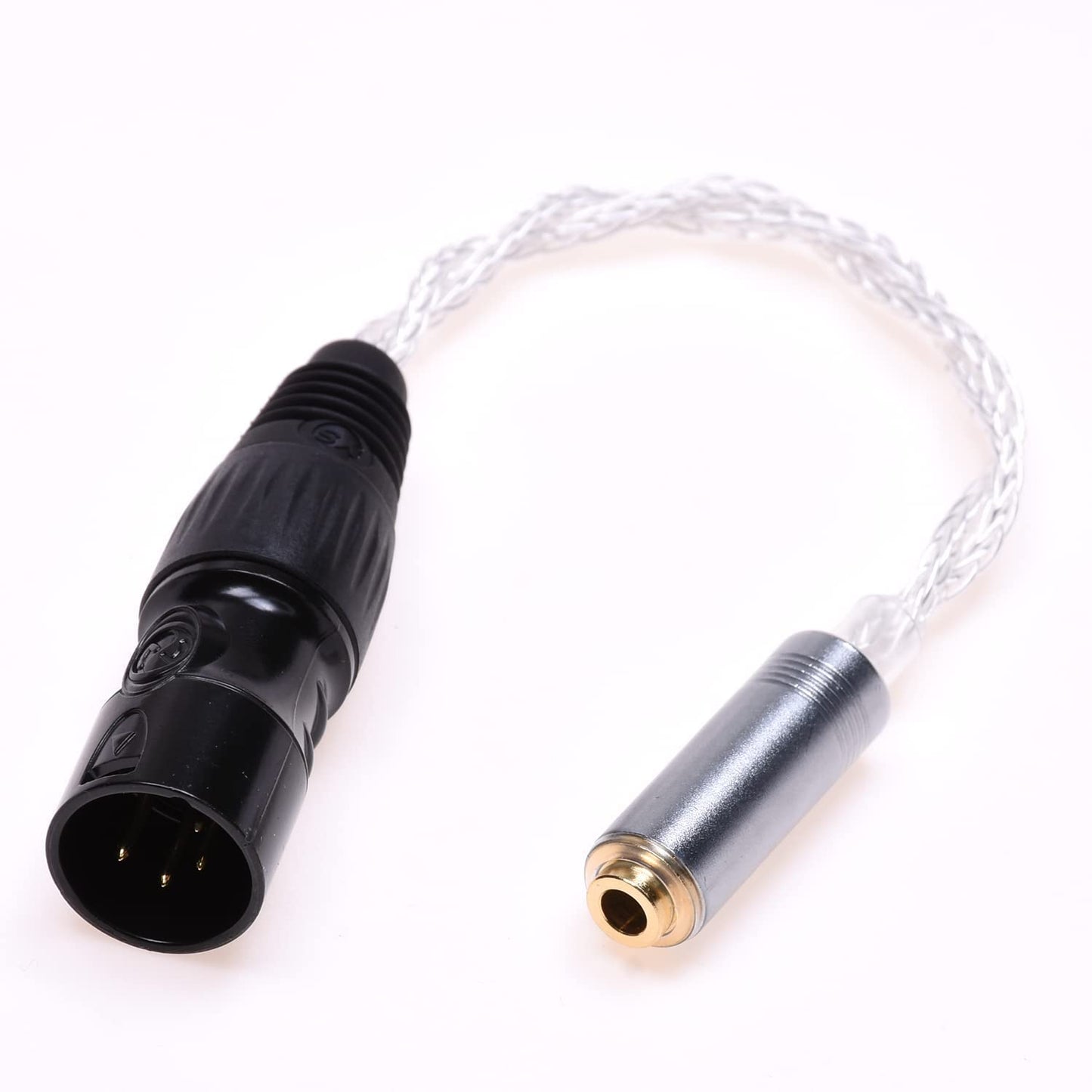 XLR Balanced 16 Cores Silver Plated Cable 4-pin XLR Male to 4.4mm Female Balanced Audio Adapter for Sony NW-WM1Z 1A MDR-Z1R TA-ZH1ES PHA-2