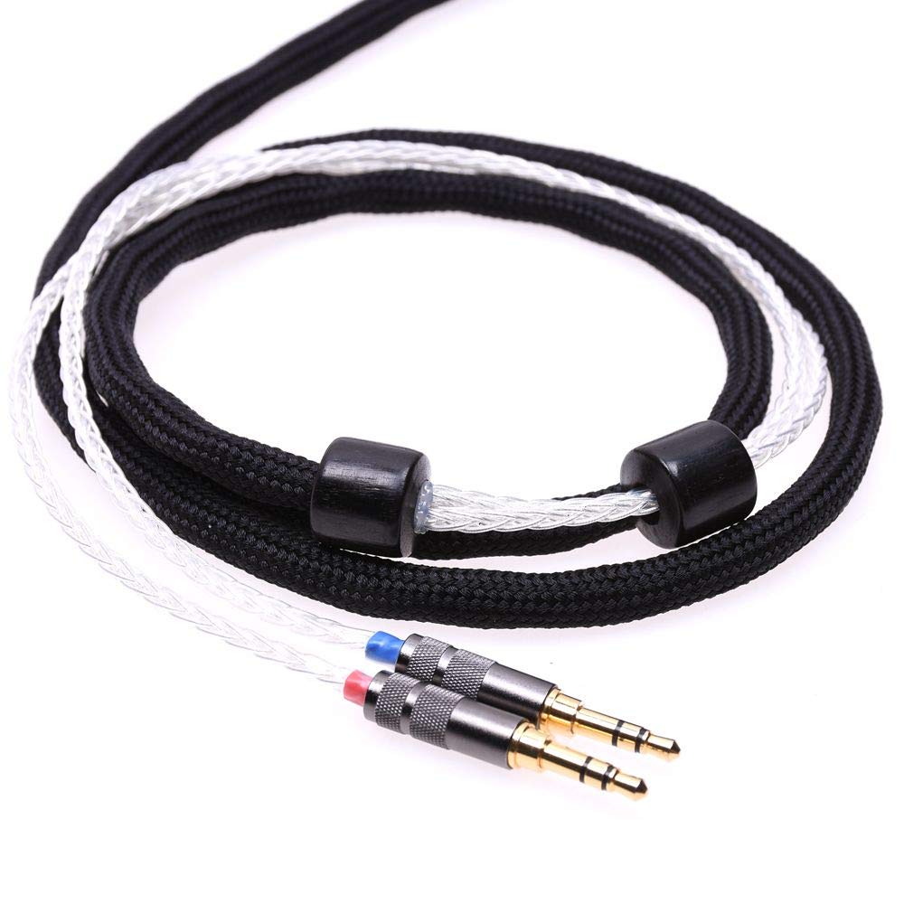 GAGACOCC Black Bushing 16 Cores 5N Pcocc HiFi Cable New 2x3.5mm for Hifiman Arya HE1000se HE5se HE6se HE4xx Headphone Upgrade Cable Extension Cord