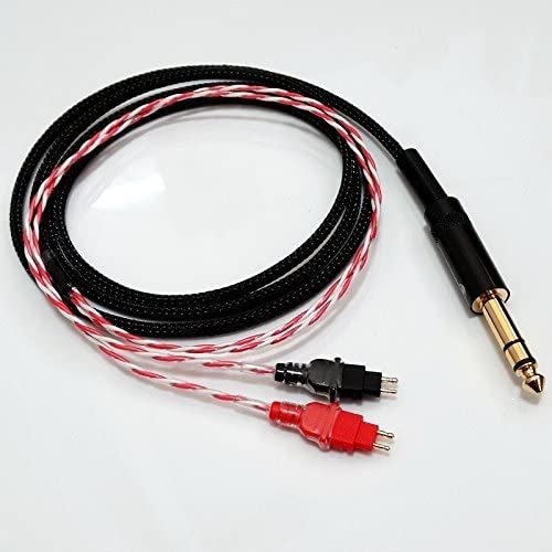 1/4 6.35mm 6ft (1.8m) Hi-end Silver Plated Headphone Upgrade Cable for Sennheiser Hd580 Hd600 Hd650