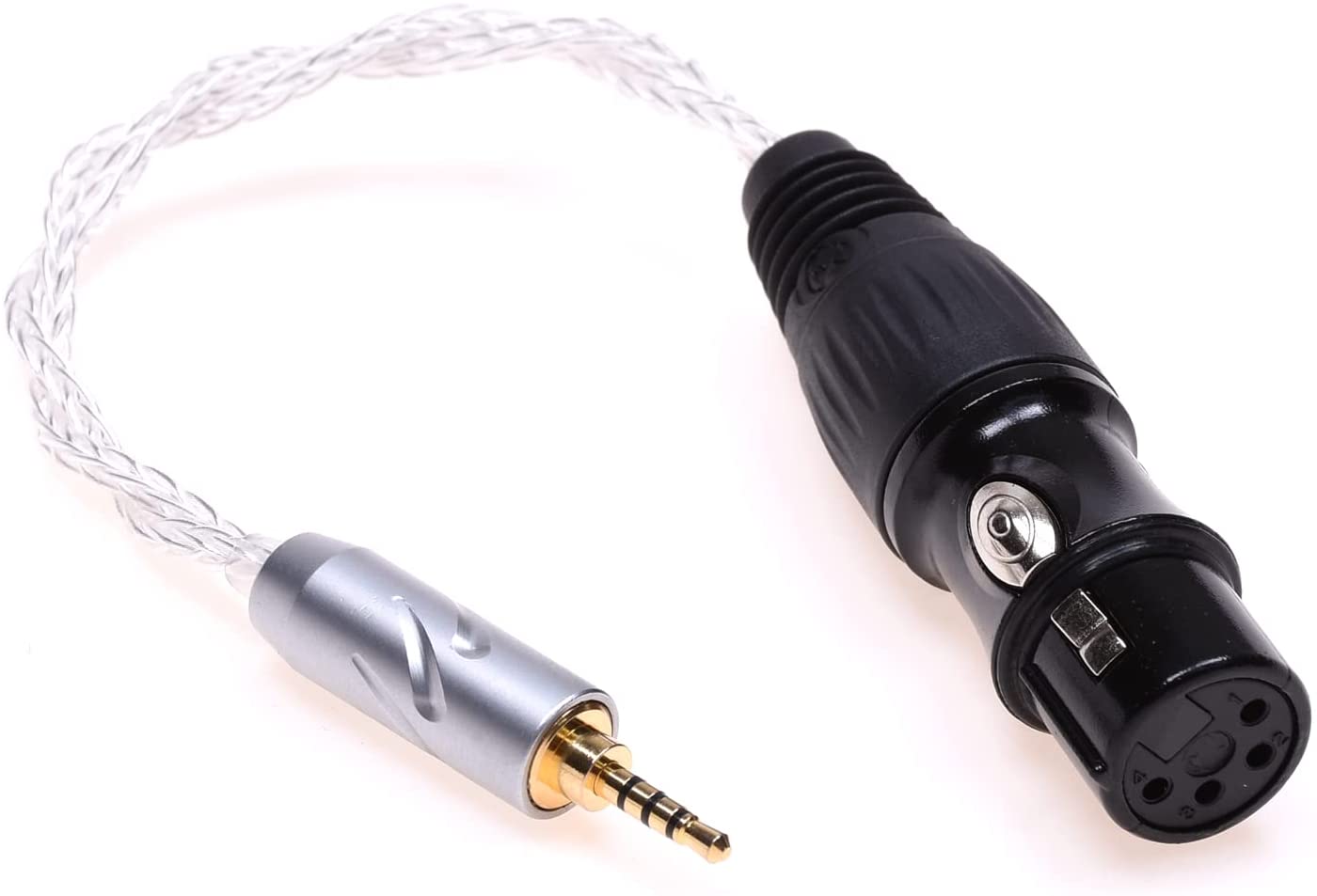 2.5mm Adapter 16 Cores Silver Plated Cable trrs 2.5mm Male to 4Pin XLR Female Balanced Audio Adapter Cable