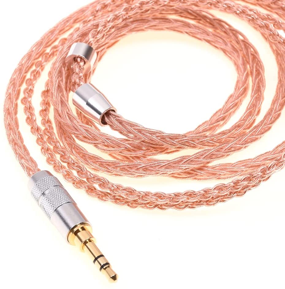 GAGACOCC Soft TPE Clear 8 Cores 5N OFC Headphones Upgrade Cable Dual 2.5mm Compatible for Hifiman HE1000 HE400S He400i HE560 Oppo PM-1 PM-2