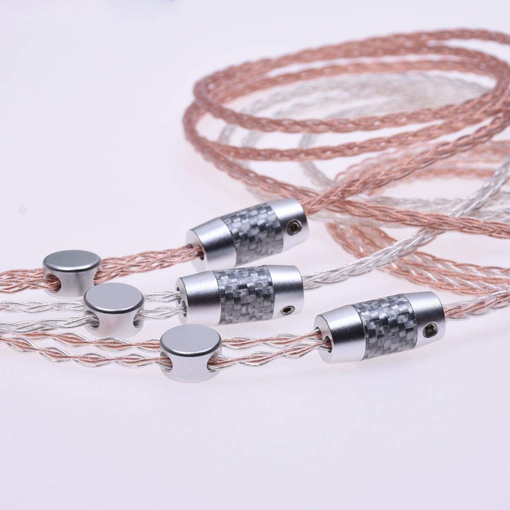 GAGACOCC 1.2M 8 Cores 5N OCC Silver Plated Cable For Sony MDR-EX1000 EX800 Headphone Upgrade Cable