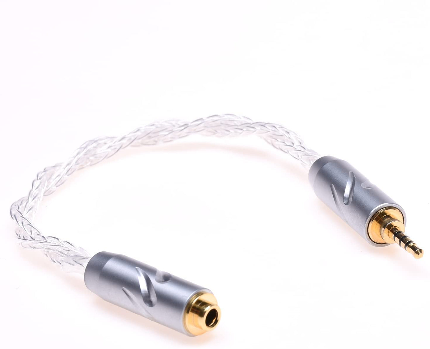 2.5mm Adapter 16 Cores Silver Plated Cable trrs 2.5mm Male to 3.5mm Female trrs Balanced Audio Adapter Cable