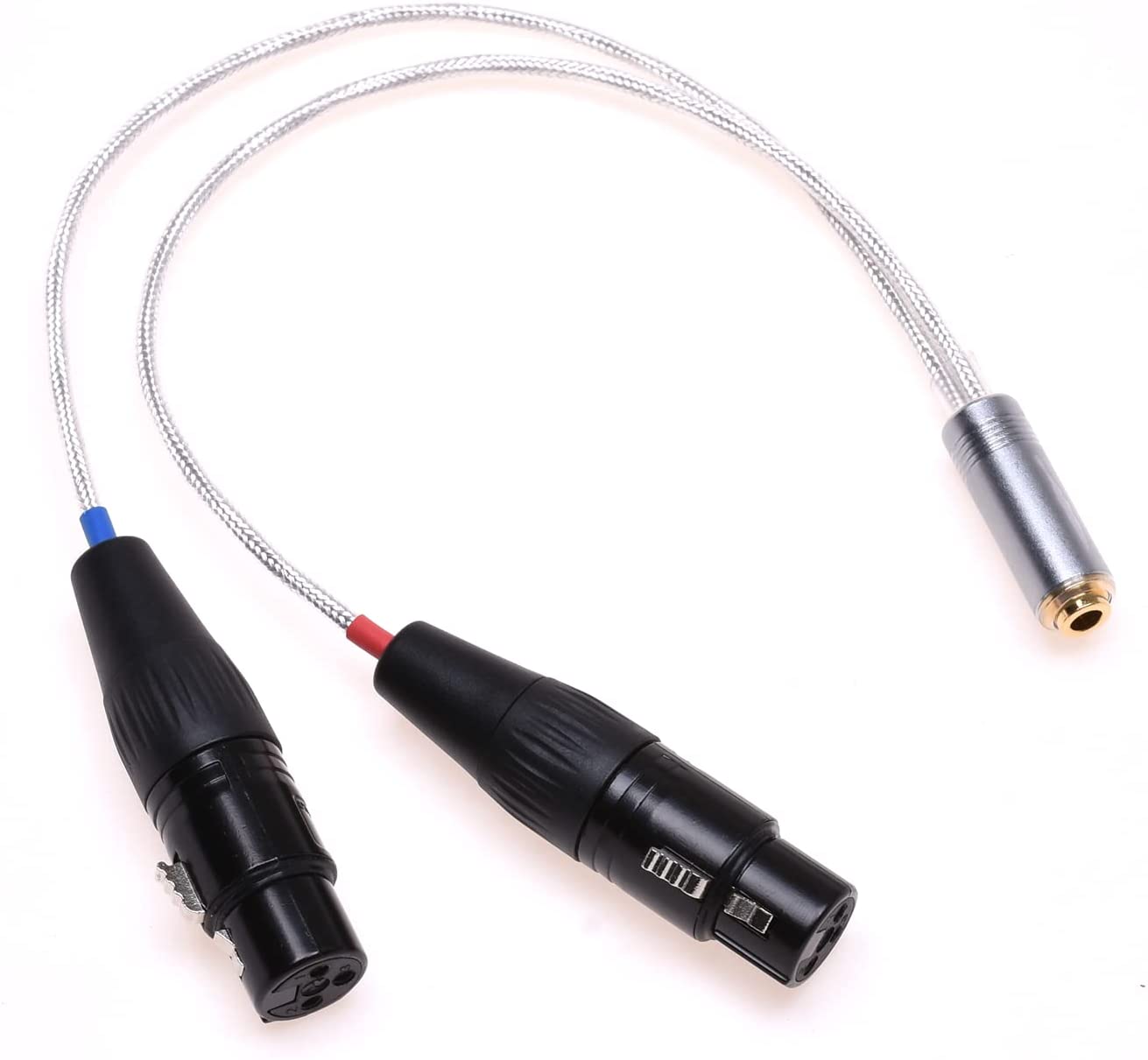 GAGACOCC 4.4mm XLR Cable 2X 3 Pin XLR to 4.4mm Female Balanced Audio Adapter for Sony NW-WM1Z 1A MDR-Z1R TA-ZH1ES PHA-2