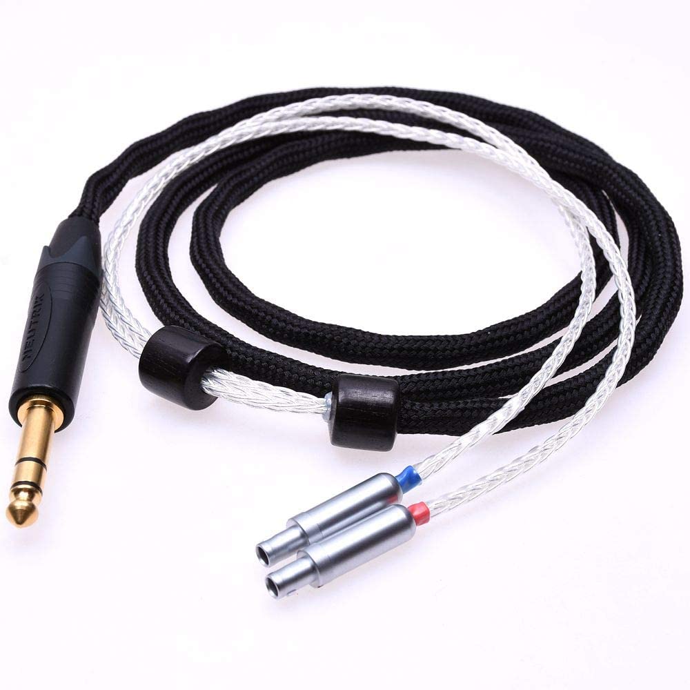 GAGACOCC Black 16 Cores 5N Pcocc Compatible with for SENNHEISER HD800 HD800S Headphone Upgrade Cable Extension Cord