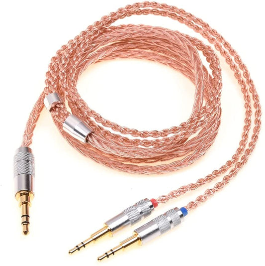GAGACOCC Soft TPE Clear 8 Cores 5N OFC Headphones Upgrade Cable Dual 2.5mm Compatible for Hifiman HE1000 HE400S He400i HE560 Oppo PM-1 PM-2