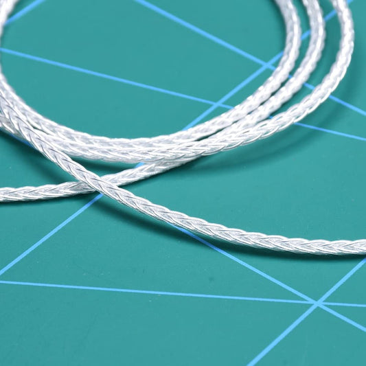 10cm 8 Cores Clear Silver Plated Cable Audio Adapter for Sennheiser HD800 HD800S to Dual 3.5mm Female