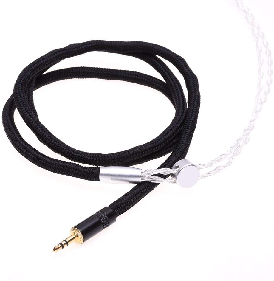 GAGACOCC Black sleeve 8 Cores Headphone Upgrade Silver Plated Cable 2x 2.5mm plug For Hifiman HE1000 HE400S He400i HE-X HE560 Oppo PM-1 PM-2