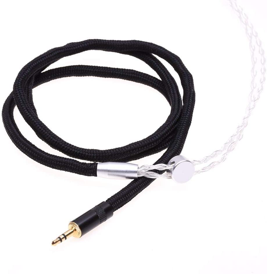 GAGACOCC Black sleeve 8 Cores Headphone Upgrade Silver Plated Cable 2x  2.5mm plug For Hifiman HE1000 HE400S He400i HE-X HE560 Oppo PM-1 PM-2