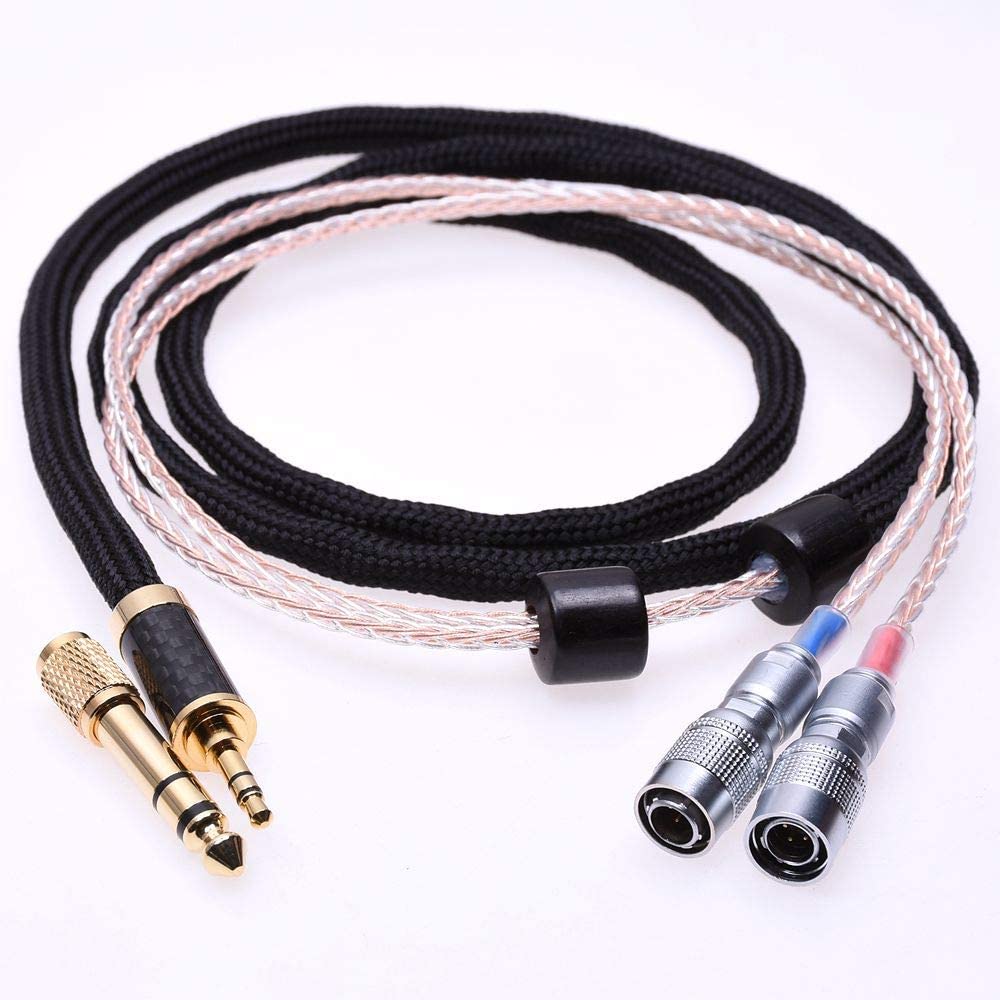 GAGACOCC Black sleeve 16 Cores 5N Pcocc Silver Plated Hifi cable For Mr Speakers Ether Alpha Dog Prime Headphone Upgrade Cable Extension cord
