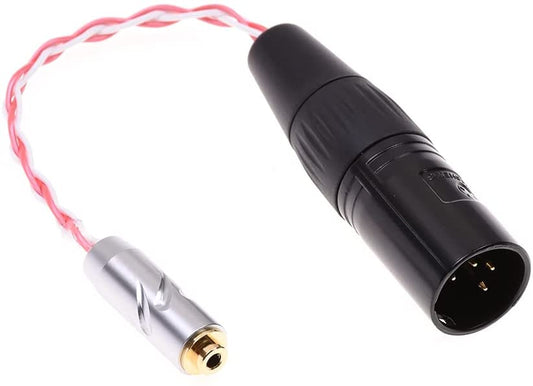 4 pin XLR Male to 2.5mm Female Balanced TRRS Audio Adapter Red/White PCOCC Silver Plated Cable Compatible for Astell&Kern AK240 onkyo DP-X1 FIIO X5III XDP-300R iBasso DX200