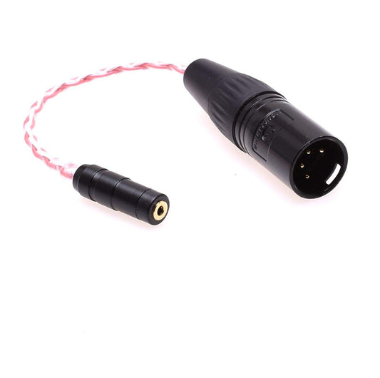 GAGACOCC Audio Adapter 4-pin XLR Male to 2.5mm Female TRRS Balanced Hi-end Silver Plated Cable Audio Adapter for Astell&Kern AK120II AK240 AK380 AK320 onkyo DP-X1 DP-X1A FIIO X5III XDP-300R