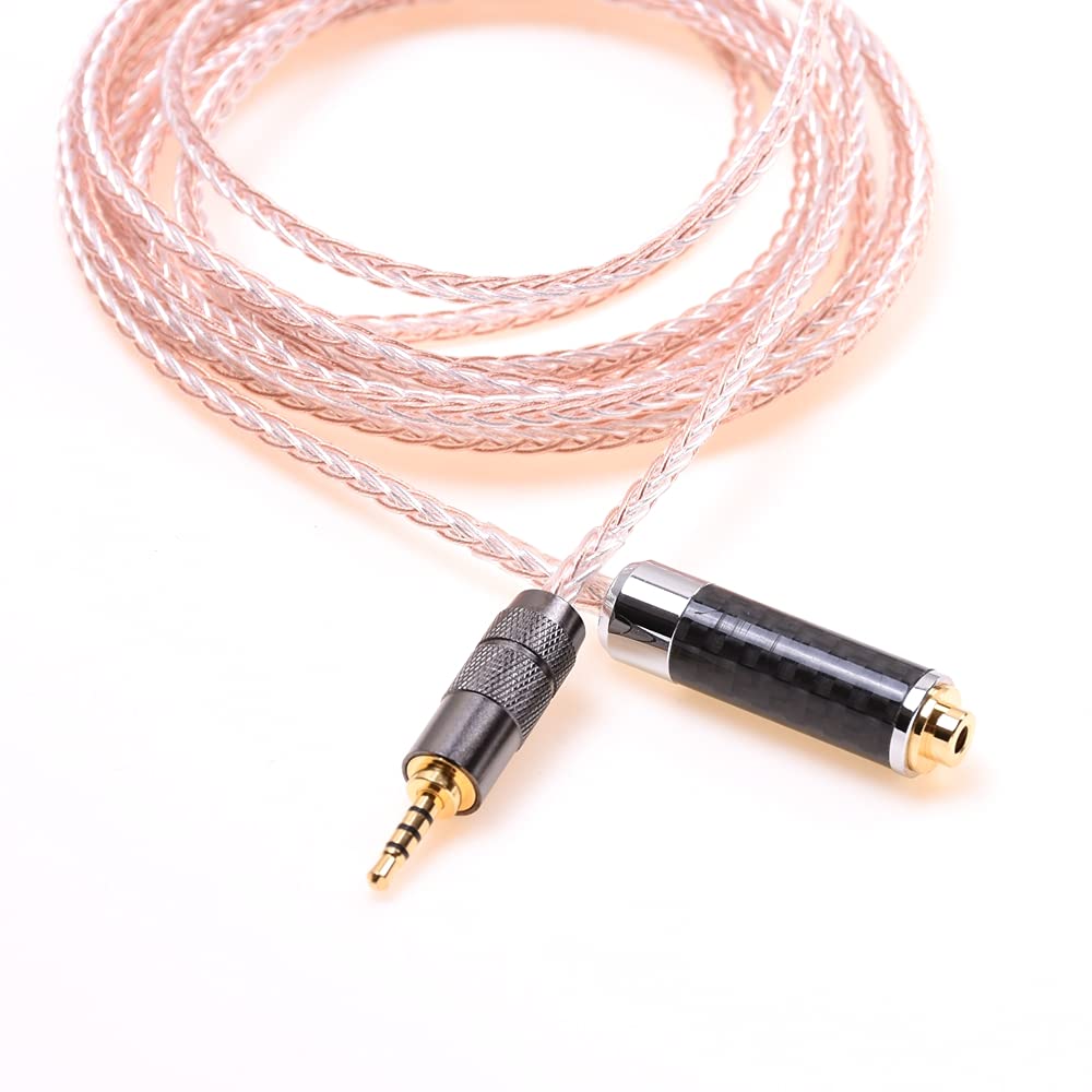 GAGACOCC 2.5MM Male TRRS to 2.5MM TRRS Female Balanced Extension Cable 8 Cores 5n OCC Hybrid Cable Headphone Audio Adapter Cable for Astell&Kern AK240 AK380 AK320 DP-X1 FIIO