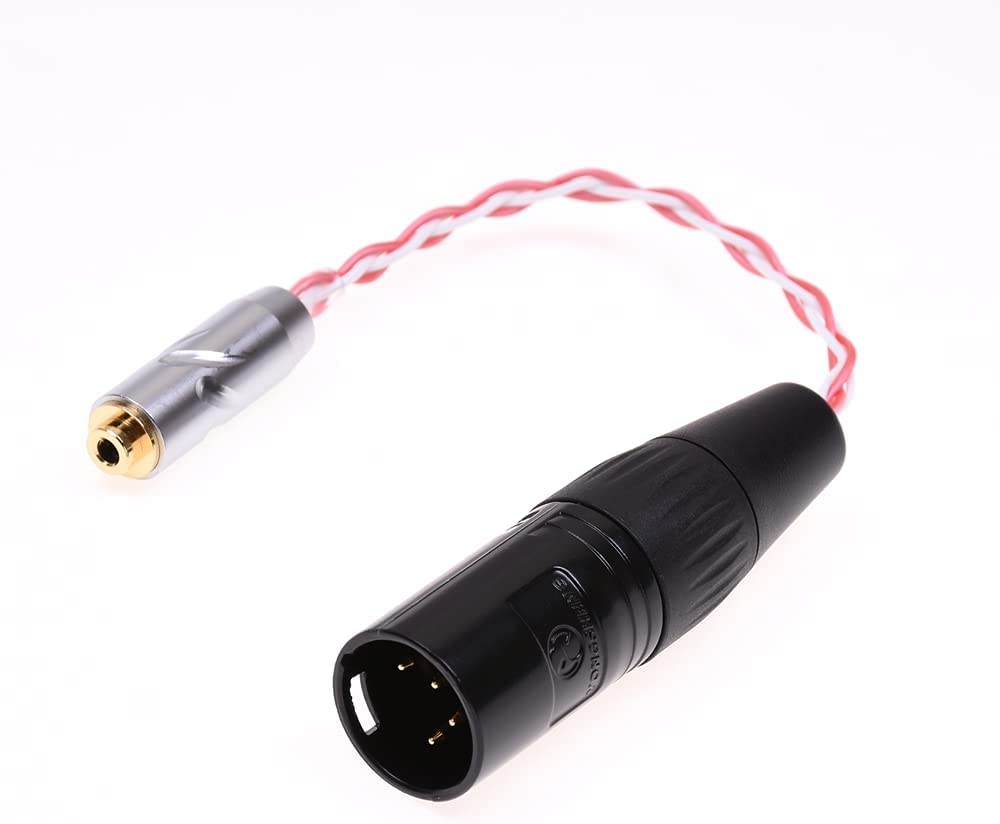 4 pin XLR Male to 2.5mm Female Balanced TRRS Audio Adapter Red/White PCOCC Silver Plated Cable Compatible for Astell&Kern AK240 onkyo DP-X1 FIIO X5III XDP-300R iBasso DX200