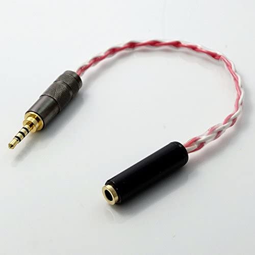 10cm Audio Adapter Trrs Mini Balanced 2.5mm Male to 3.5mm Female Balanced Trrs Hi-end Silver Plated Cable for Astell&Kern Ak240 Audio Adapter