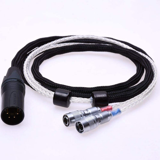 GAGACOCC Black sleeve 16 Cores 5N Pcocc Silver Plated Hifi cable For Mr Speakers Ether Alpha Dog Prime Headphone Upgrade Cable Extension cord