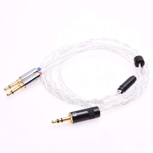 GAGACOCC Mono 3.5mm Plug Silver Plated Cable Headphone Upgrade Cable for Hifiman Arya HE1000se HE5se HE6se HE4xx AH-D600 AH-D7100 AH-D7200 AH-D9200