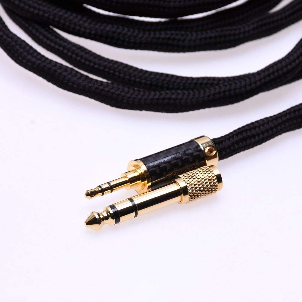 GAGACOCC Black Bushing 16 Cores 5N Pcocc HiFi Cable New 2x3.5mm for Hifiman Arya HE1000se HE5se HE6se HE4xx Headphone Upgrade Cable Extension Cord