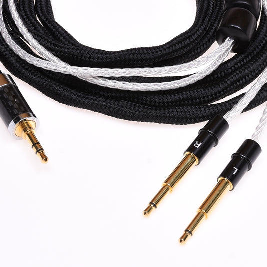 GAGACOCC Black 16 Cores Silver Plated Cable Compatible for Meze 99 Classics Neo Headphone Upgrade Cable Extension Cord